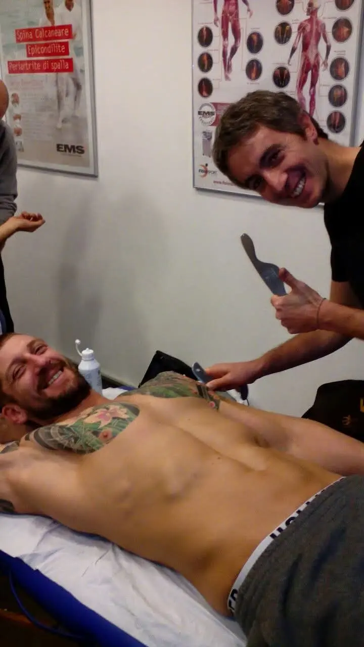 Andrea Reggiani durante il corso di terapia manuale TMA con Davidone