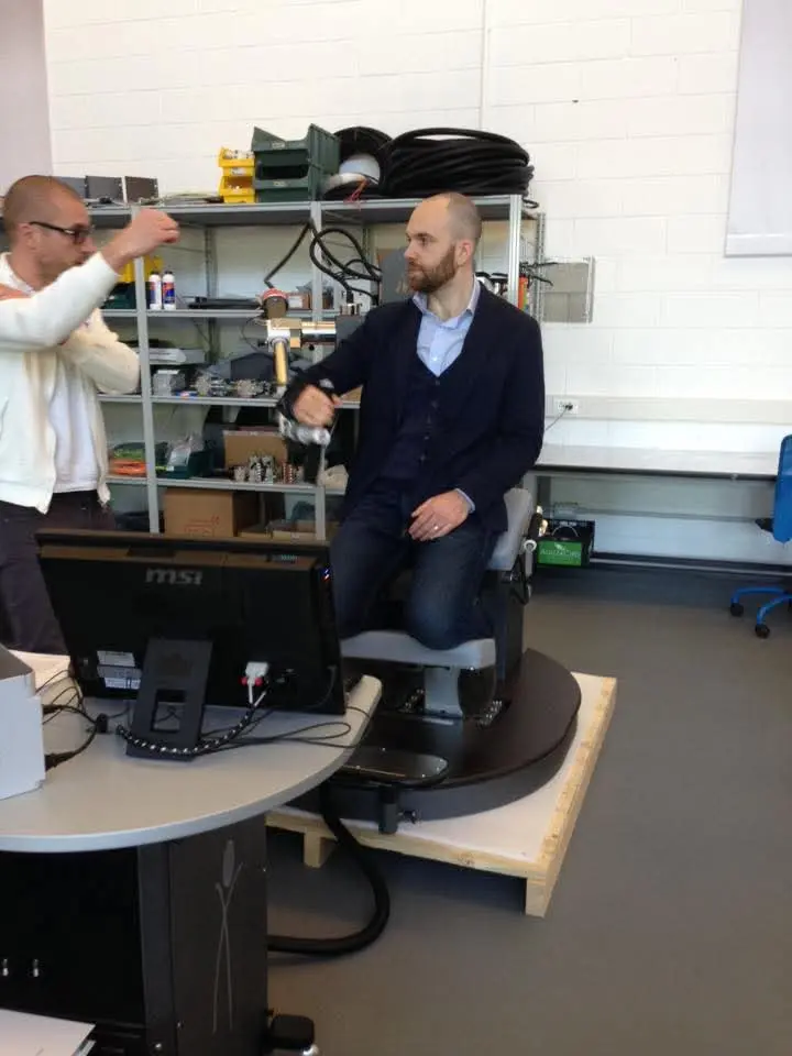 Gabriele Cavalieri durante una visita professionale allo stabilimento TecnoBody di Dalmine